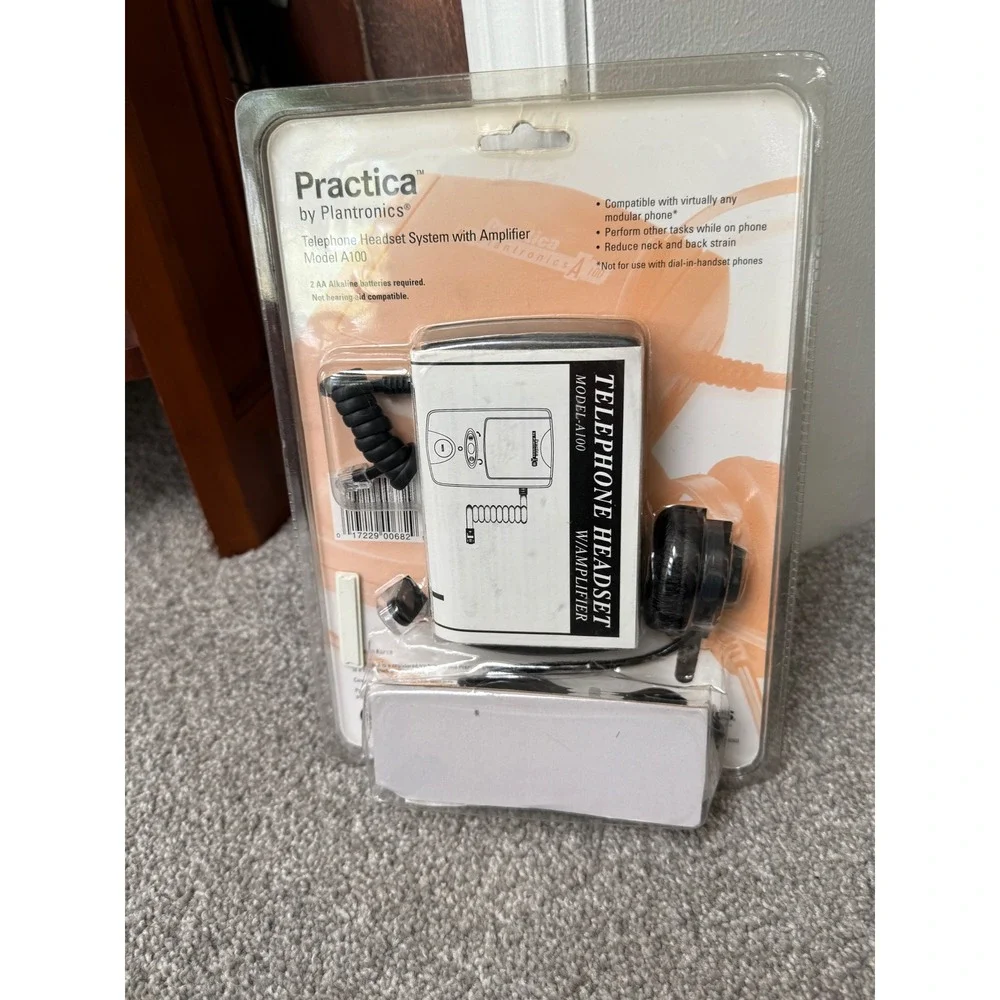 Plantronics Practica A100 Telephone Headset System with Amplifier New Sealed‎